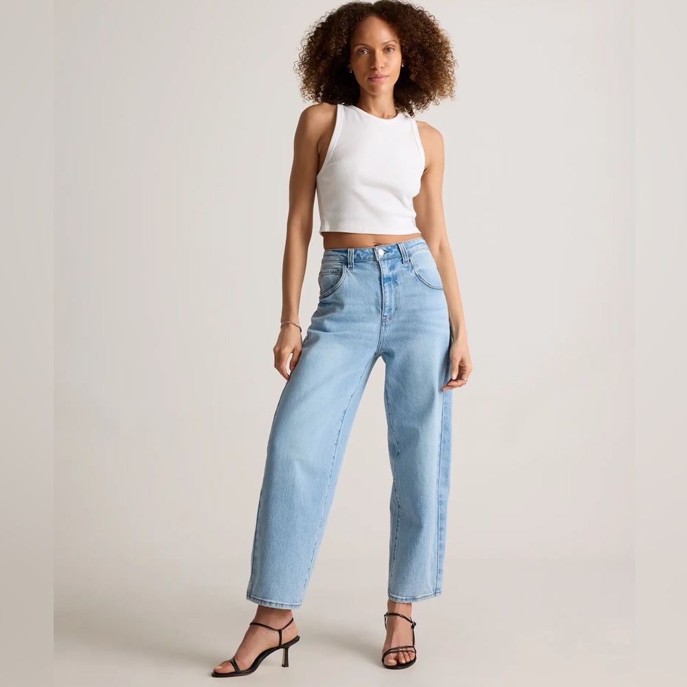 Quince Bella Stretch Barrel Leg Jeans